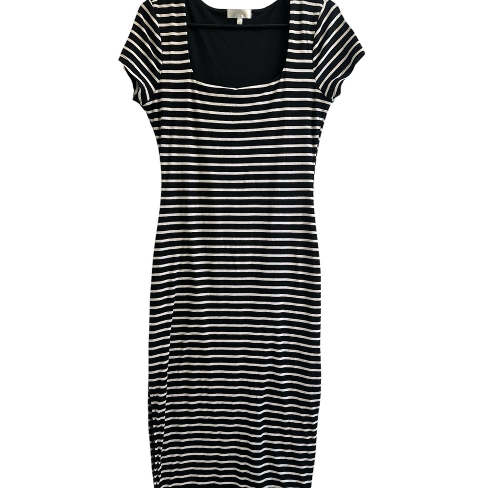 Black and White Striped Dress